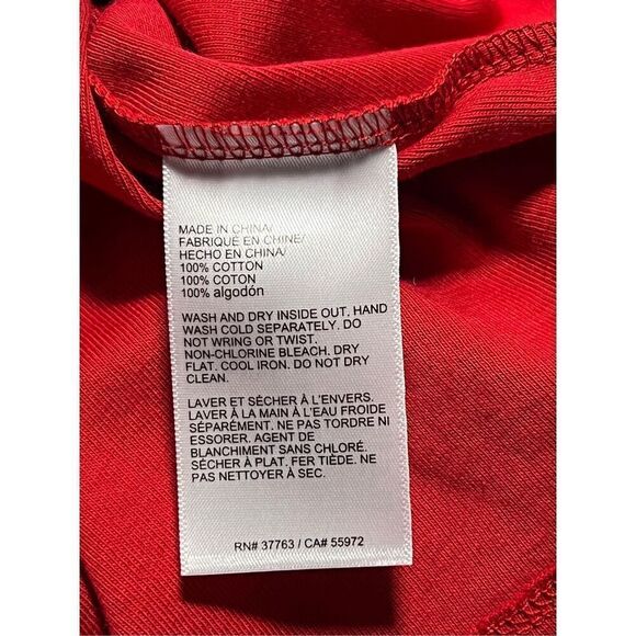 Rafaela Women’s Plus Size 3/4 Sleeve Pull Over Shirt Red in Color Size 2X - Picture 5 of 8